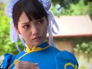 Chun li cosplay interracial
